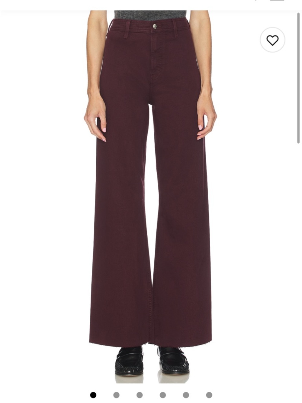NWT Pistola “Penny” high rise wide leg jeans in claret. Size 26